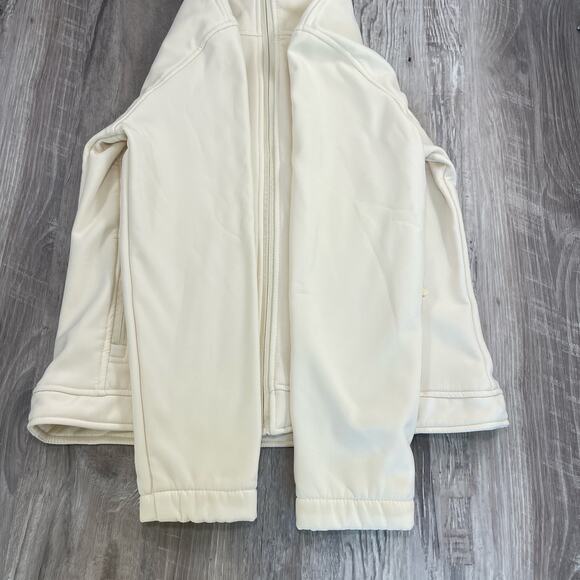 Aspen Fleece Zip Up Jacket Beige Softshell Ivory Beige Womens Large - Picture 10 of 14